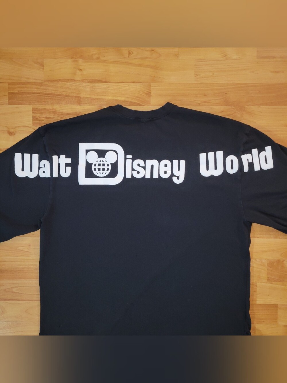 Walt Disney World Adult XL Extra Large Black Longsleeve Spirit Jersey Shirt
